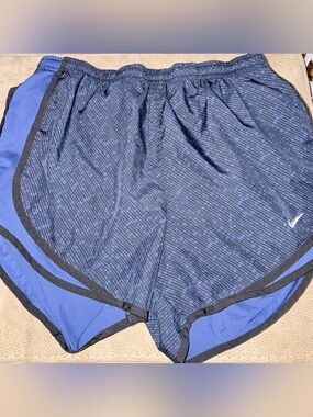 Nike Blue Athletic Running Shorts Dry Fit